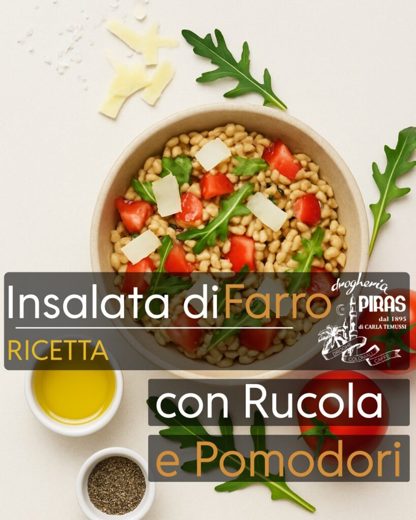 Insalata di farro con rucola e pomodori